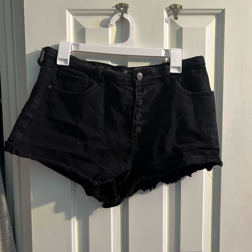 Black Jean Shorts